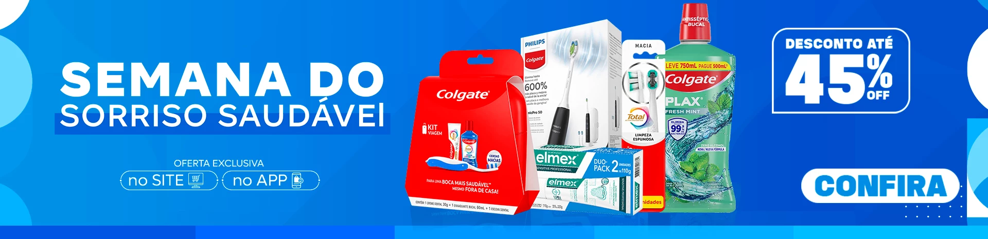 Semana do Sorriso Saudável — desconto até 45% OFF